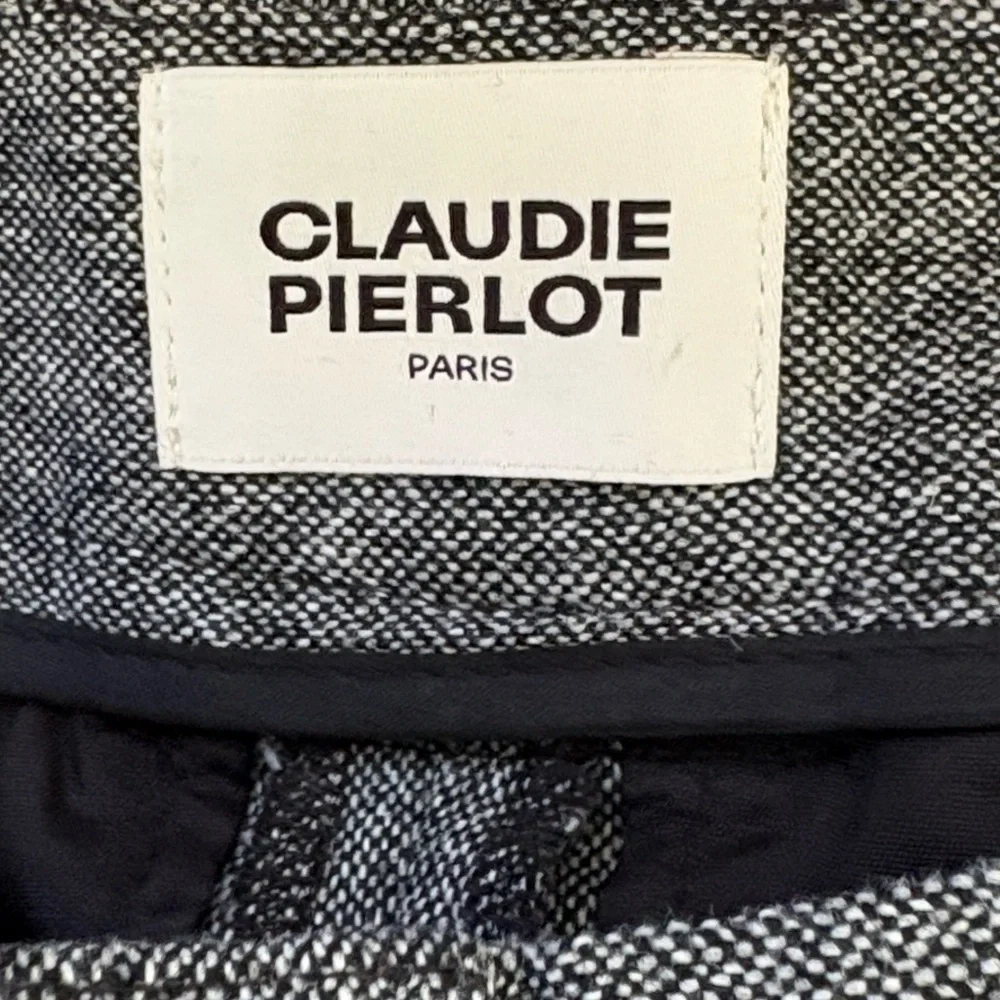 NEW Claudie Pierlot Paris High Waisted Pleated Trousers Pants in Molten Gray - 4
